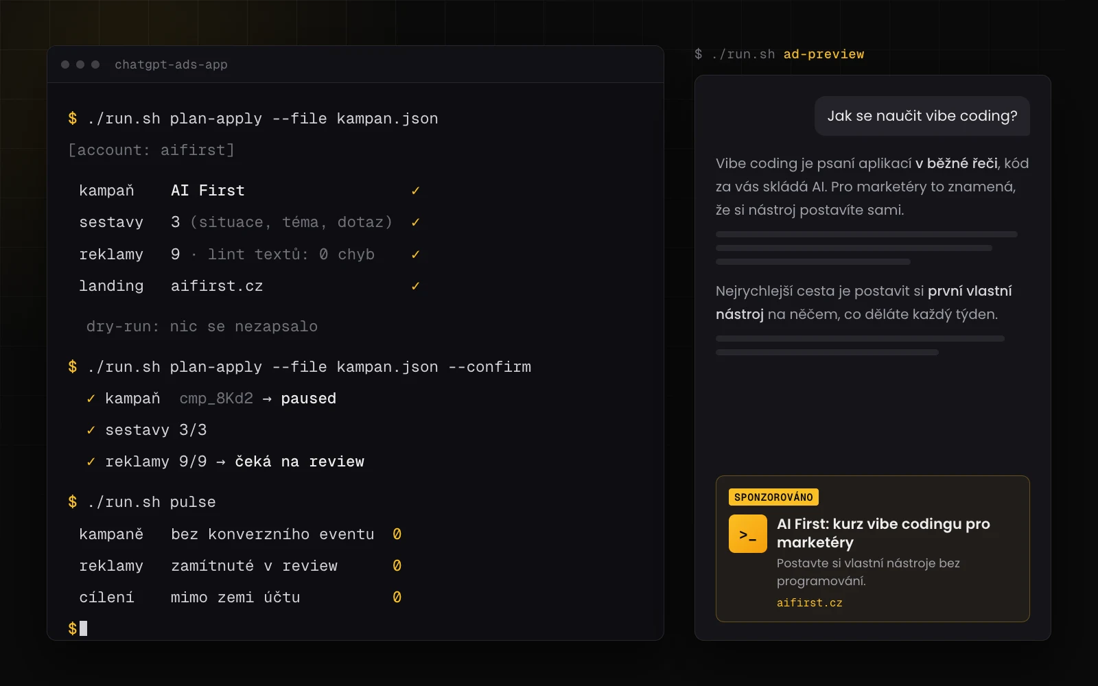 Managing Ads in ChatGPT Through Claude Code