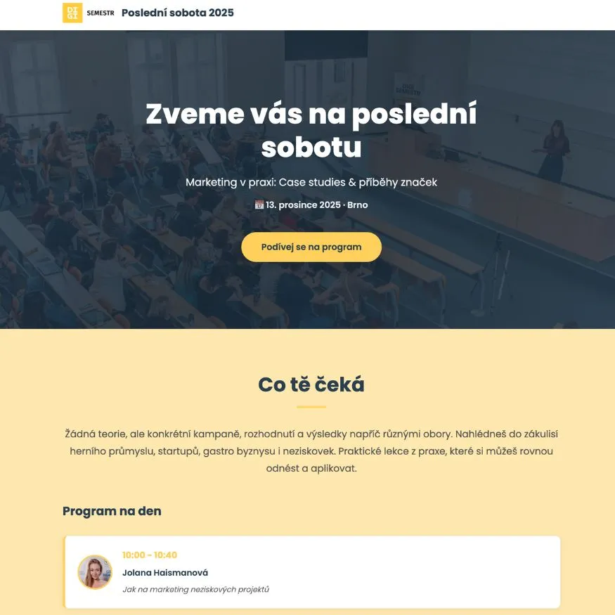 Digisemestr's Final Saturday: Registration